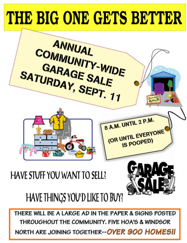 Garage sale flyer 2010